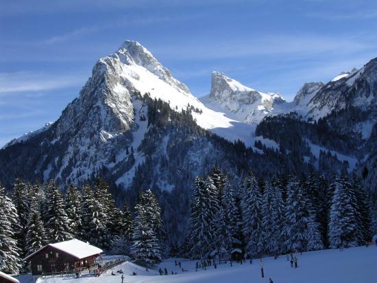 A l'arrivée du telesiege ,cette magnifique vue sur la dent D oche